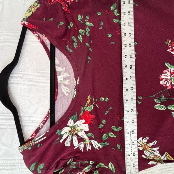 Floral Burgundy Maxi Dress - Picture 8 of 8